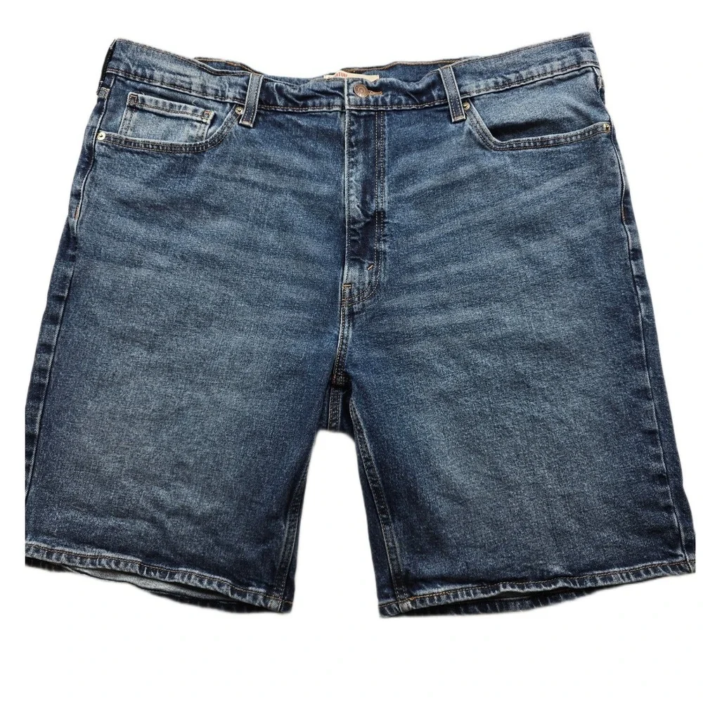 Signature Levi Strauss Denim Shorts Mens 42 Blue Jean‎ Cotton Classic Fit